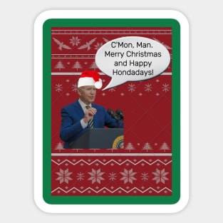 Merry Christmas from our President Ugly Christmas Sweater Sticker